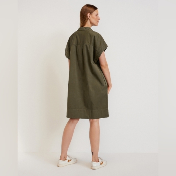 Everlane The Easy Workwear Organic Utility Dress Green / Size Large - Picture 8 of 14